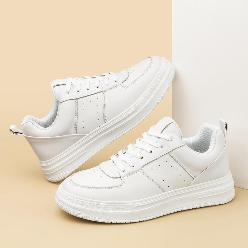 Fashion New Genuine Leather Man Skateboard Footwear Stylish Style Men's Vulcanize Shoes Casual Shoes Leisure Walk Male Tenis Masculino