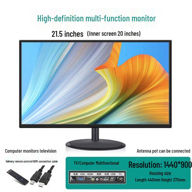 24/22/27-Inch HD Desktop Monitor with HDMI & VGA for Home & Office