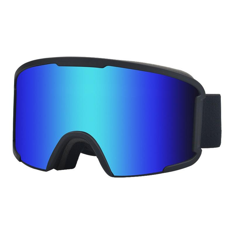 Dual-Layer Anti-Fog Ski Goggles With Wide Cylindrical Lens Adults TPU Frame Compatible Windproof Dustproof