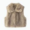 Shoulder women's clothing European and American autumn and winter new imitation fox fur vest jacket vest artificial fur vest
