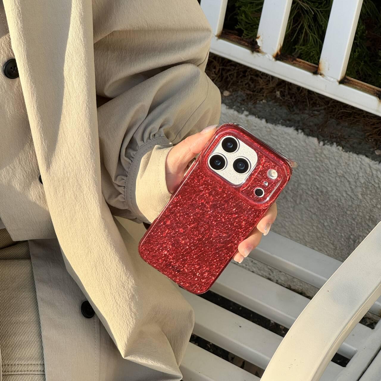 

New Year Glitter Sequin Phone Case for Apple 17ProMax/16Pro with 3D Horse Design (Compatible with 14/15 Models) Apple 16ProMax