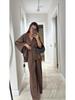 2025 Women's Casual V-neck Top & High-waisted Pants Set
