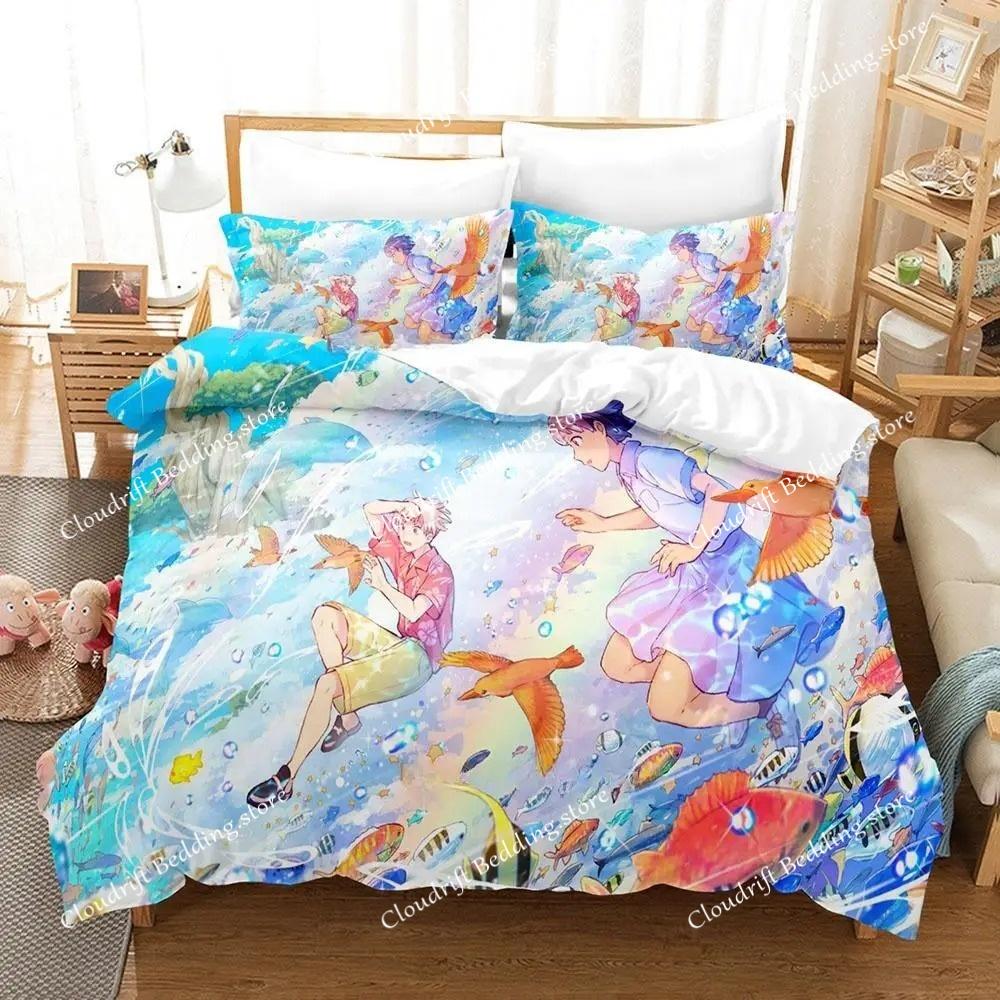 3d Printing Anime Deji Meets Girl Bedding Set Cartoon Anime Adult Kid Bedroom Duvet Cover Sets 3D Kawaii Girls