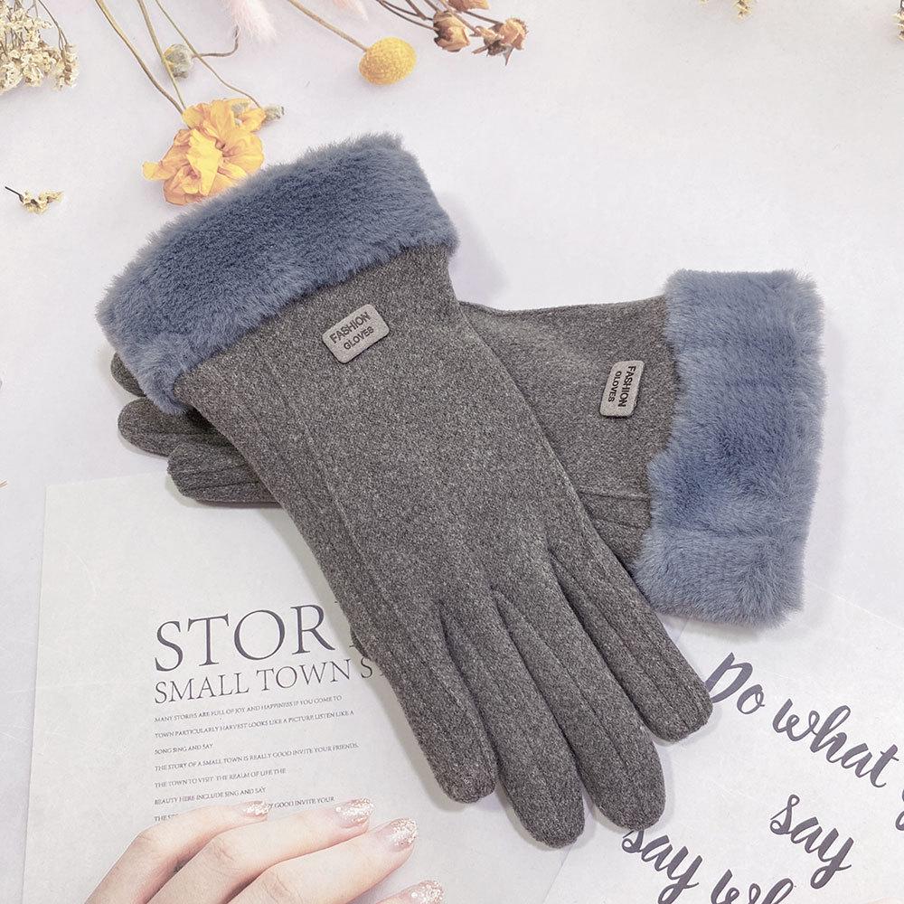 Women's Winter Cycling Gloves: Thick, Warm, Cute, Windproof, Touchscreen-Sensitive, Plus Velvet for Cold Protection