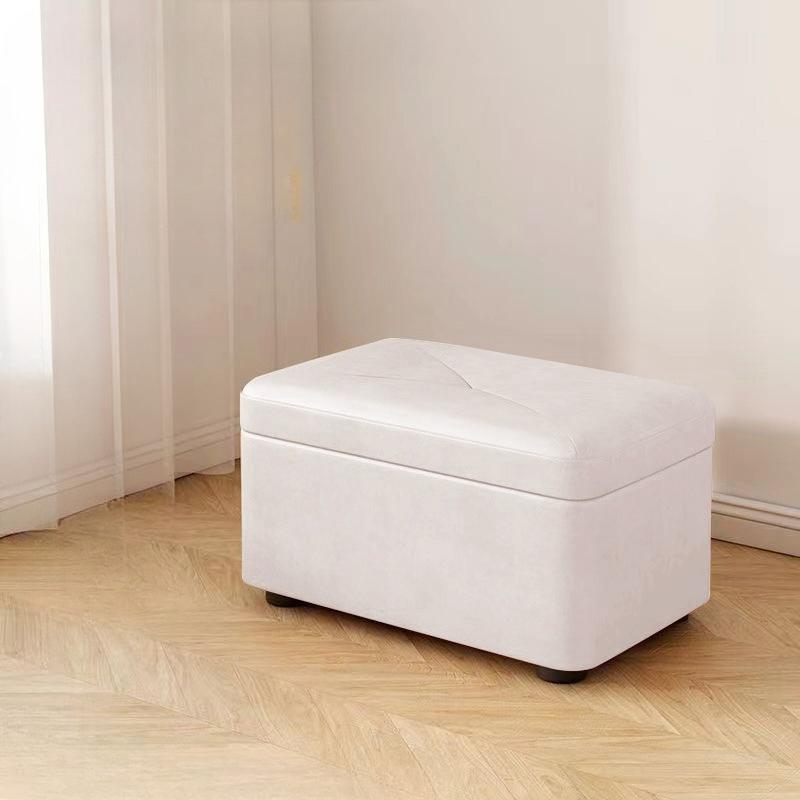 Storage Shoe Changing Stool - 2-in-1 Entryway Bench with Seat & Hidden Compartment, Compact Hallway Stool for Small Spaces