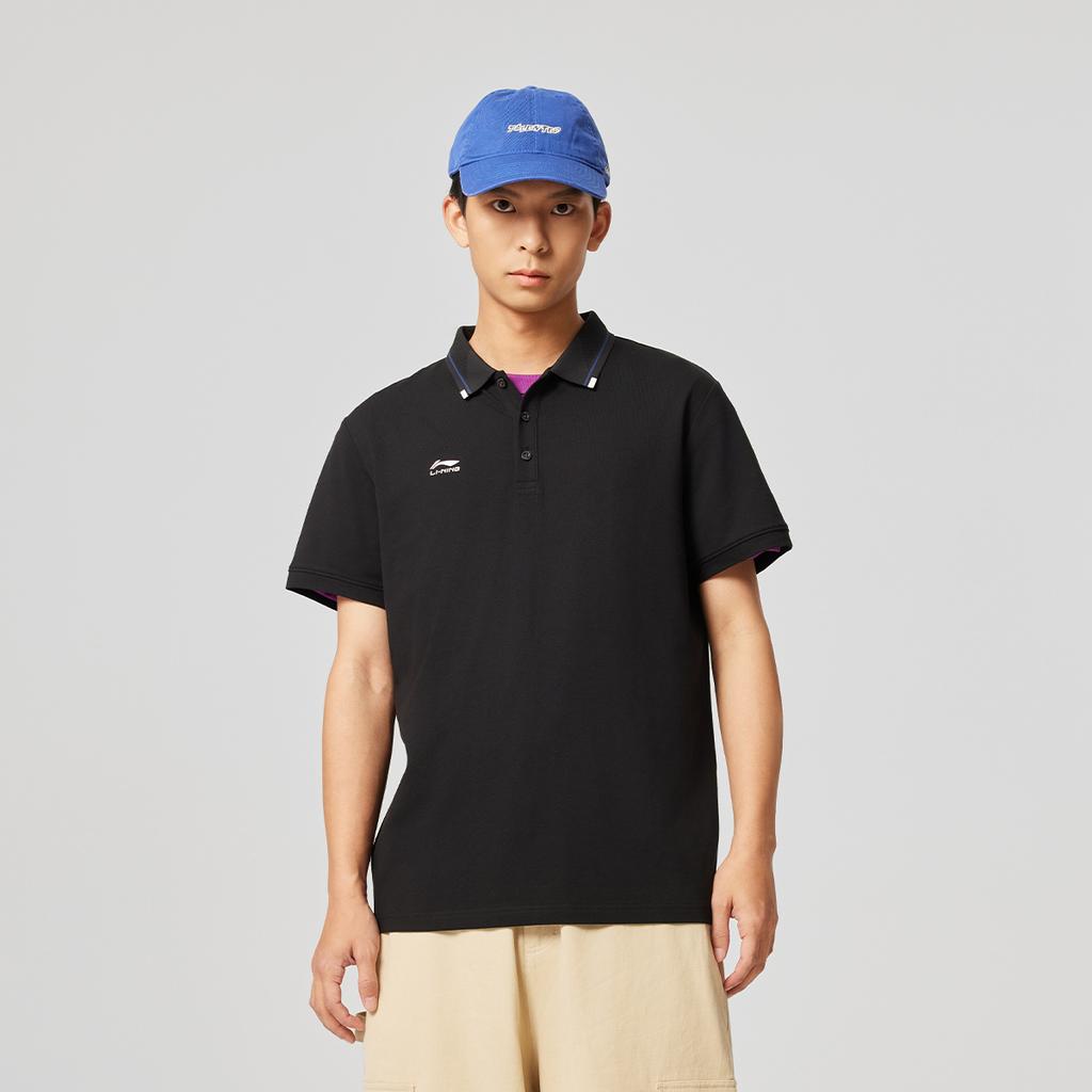 Li Ning Sports Life Collection Polo Shirt Men's Black APLV063-2
