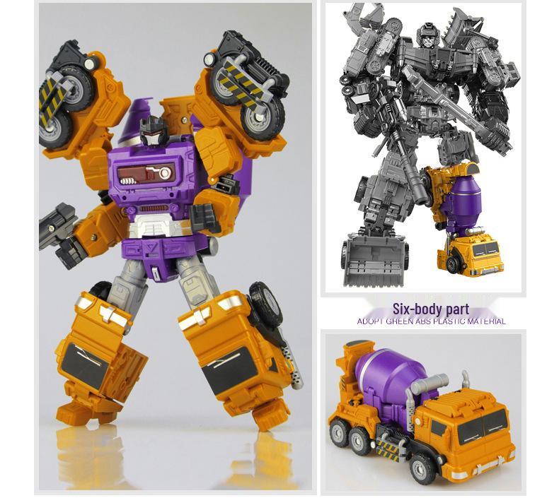 Devastator King Kong Robot Engineering Vehicle Action Figure - Six-In-One Model for Kids