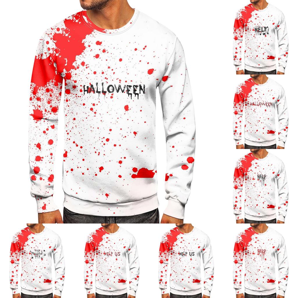 Pánská venkovní mikina s etnickým potiskem s volným dlouhým rukávem