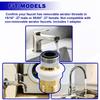 Snap Coupling Dishwasher Hose Adapter Replacement, Brass Snap Collar Fitting with Removable Aerator Compatibility, 15/16 In-27 or 55/64 In-27 to 3/4