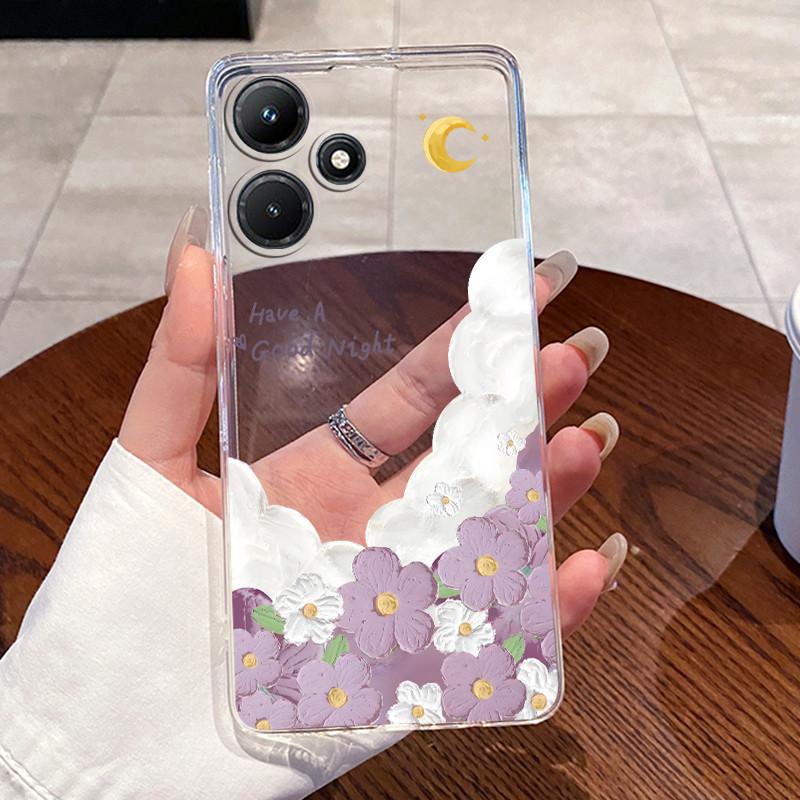 For Infinix Hot 30i 30 Play NFC Hot30 4G 5G Fundas Clear Silicone Soft TPU Jelly Back Cover Cute Rabbit Cat Dinasaur Phone Case