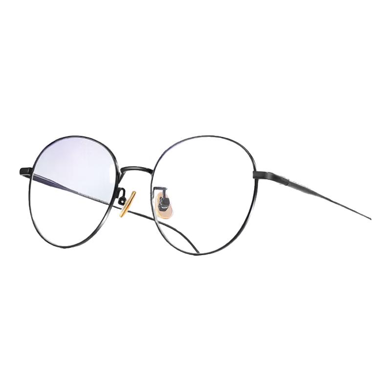 Pulais Anti-Blue Light Titanium Alloy Retro Prescription Glasses Fashion Round