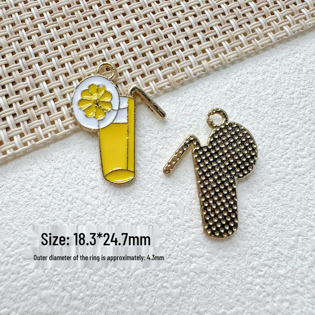 Korean-Style Gold Drip Alloy Charm for Jewelry, Bracelets, Hair Clips Single Price