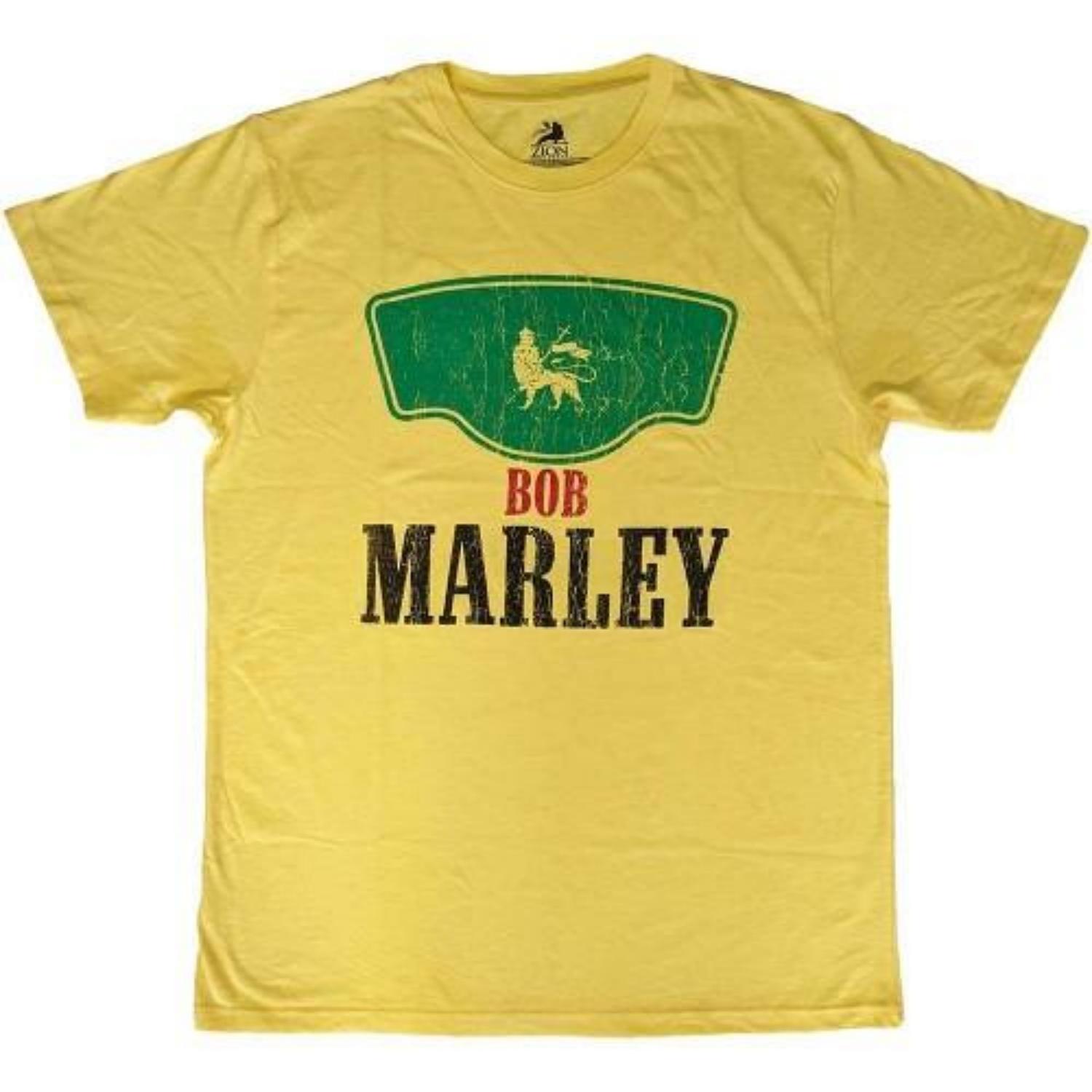 Bob Marley Unisex Adult Vintage Label T-Shirt S