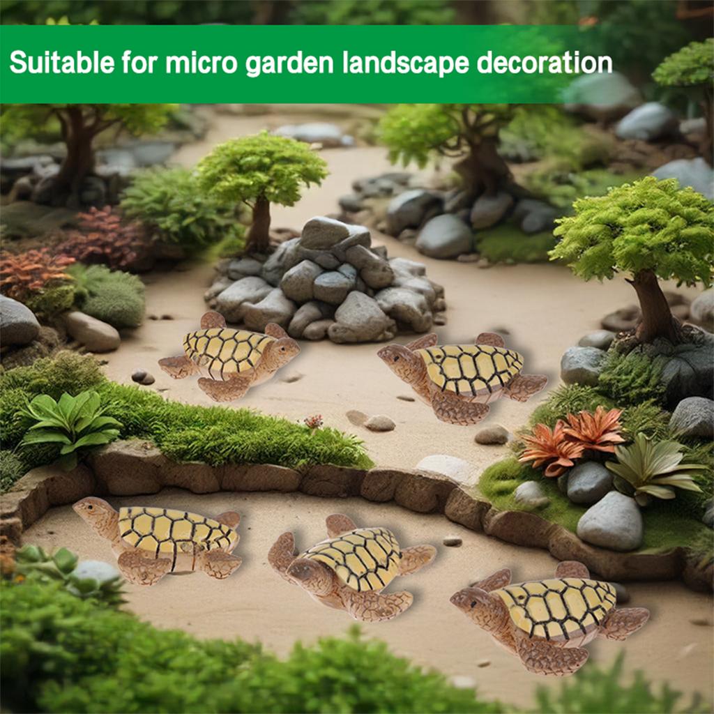 15 Pcs Miniature Sea Turtles Sea Turtle Figures Ocean Animal Figurines Mini Turtle Figurines For Diy Home Fairy Garden Office Fi