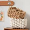 Nordic Style Toy Storage Basket Rectangular Cotton Rope Basket Practical Woven Basket  Bedroom