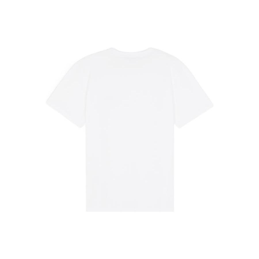 Maison Kitsune SS22 Double Fox Head Embroidered Crew Neck Short Sleeve T-Shirt Unisex T-Shirt White IU00122KJ0008-P100