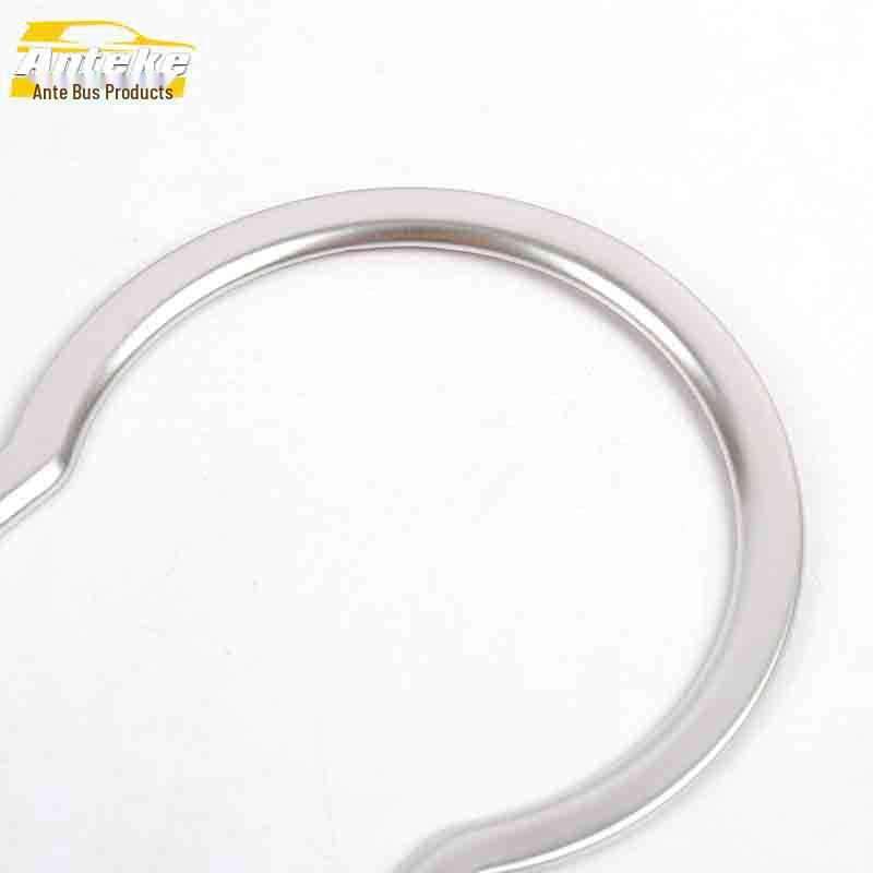 Porte-gobelet MG ZS Acier Inoxydable Anneau Brillant Console Accoudoir Autocollant