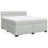 Maison Exclusive - Sommier à lattes de lit et matelas Gris clair 180x200cm Velours