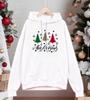 Merry Christmas Plaid Trees Print Men Hoodies Autumn Street Pullover All-Match Casual Hoody Unisex Fleece Oversized Sportswear