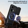 KEYSION Magnetic Phone Case for OPPO Reno13 Pro 5G Reno13 F 5G Slide Camera Protection Upright Kickstand Ring Shockproof Cover