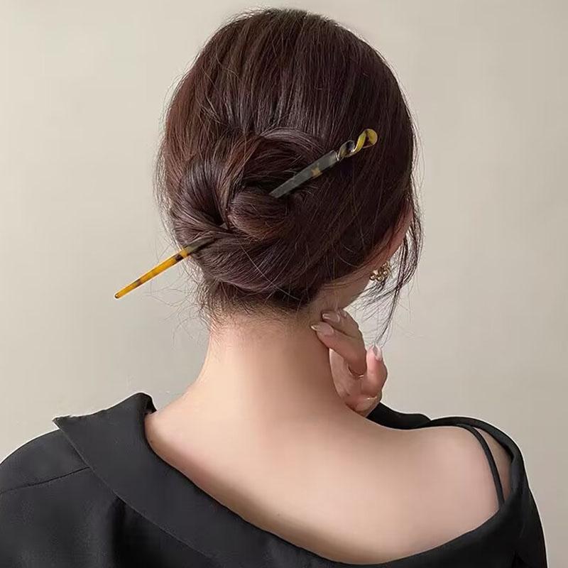 Vintage Essigsäure Einfache Haarnadel Mode Druck Haarspange Nadeln Für Frauen Mädchen Haaraccessoires Trendige Kopfbedeckung Geschenke