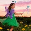 Yousheng 1 Set Girls Butterfly Wings Kids Foldable Butterfly Fairy Wings Hairband And Wand Fairy Costume Props for Halloween Parties Cosplay Photo