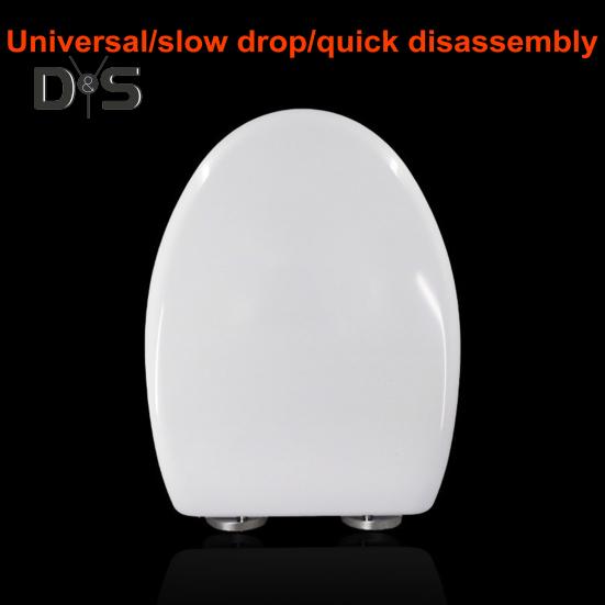 Toilet Cover with Quiet Close Technology Sturdy Anti-Shift Design Quick Release Secure Fit Toilet Lid