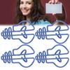 100Pcs Paper Clips Small Cute Light Bulb Special Shaped Metal Office Supplies for Notes Blue