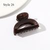 HFYJ Hollow Small Size 4cm Square Hair Claws Acrylic Jelly Color Hairpin Shark Crab Hair Clip Claw Hair Accessories for Women