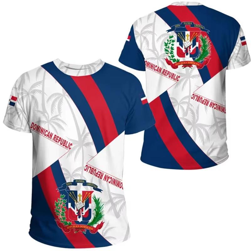 Huiteng13 2026 Dominicaanse Republiek Vlag Sport T-shirt Ademend Korte Mouw Jersey Voor Fan Wedstrijd Aanmoediging Buiten Dagelijks Casual Tops Alle Maten 6XL