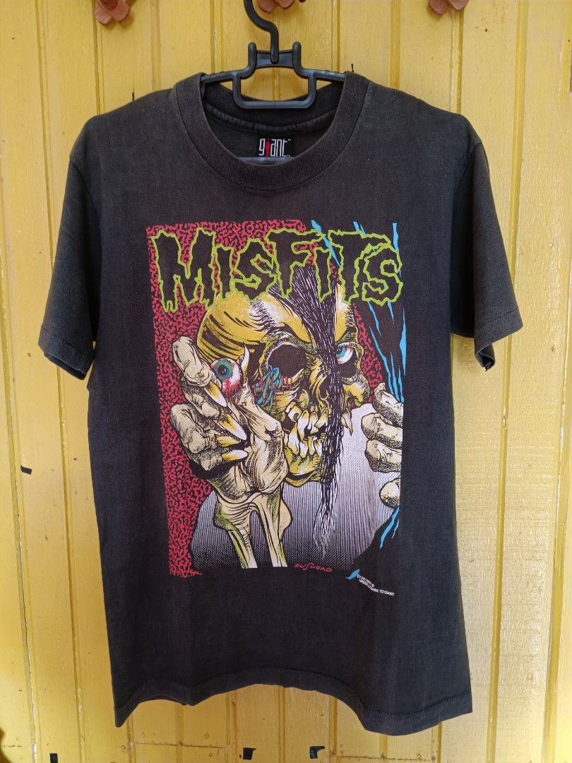 Rare Vintage 1990 Misfits Pushead Tour Graphic Unisex T-shirt All Size KH7479 L