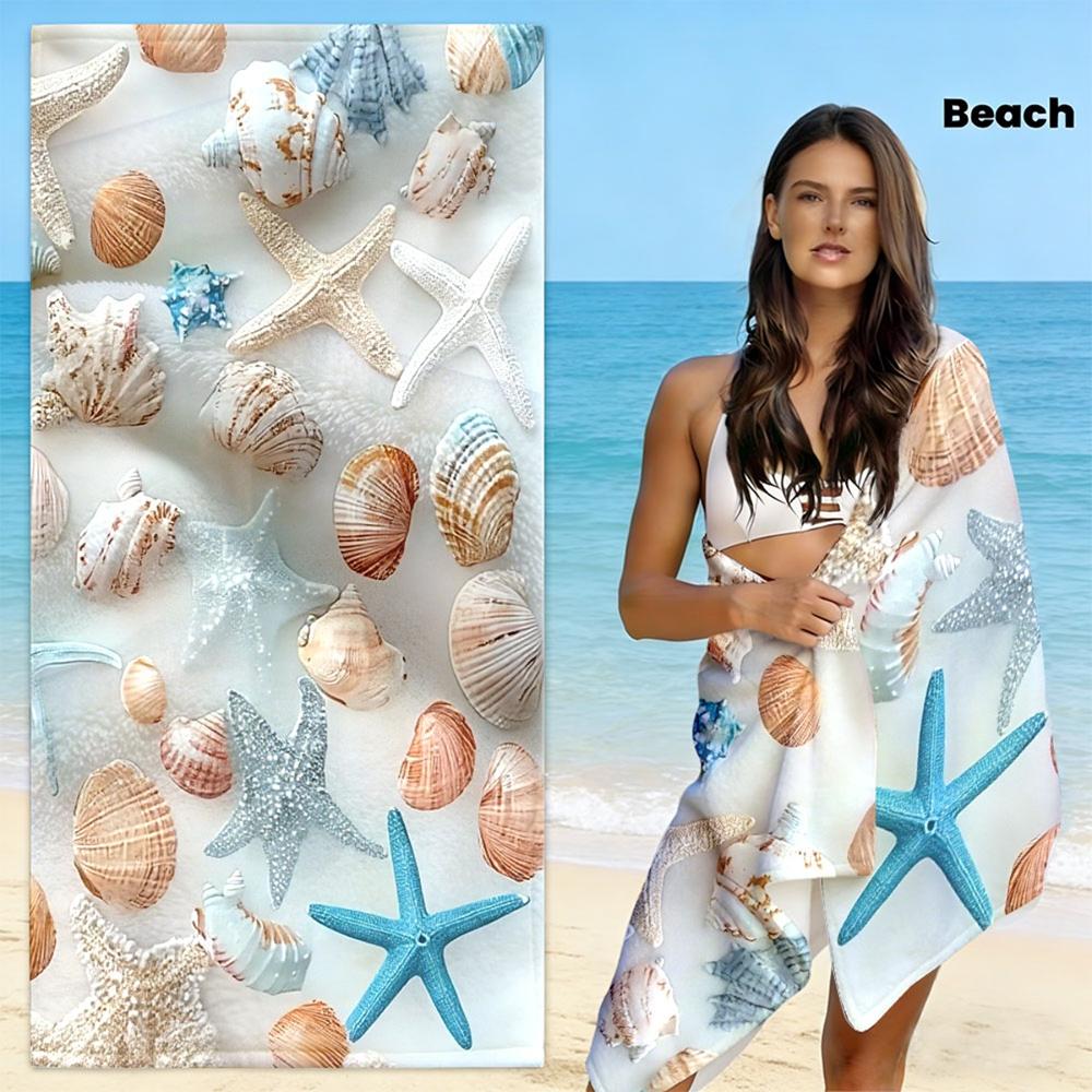 1pc Assorted Summer Themed 2D Flat Beach Towels Perfect choice for beach vacation party gifts