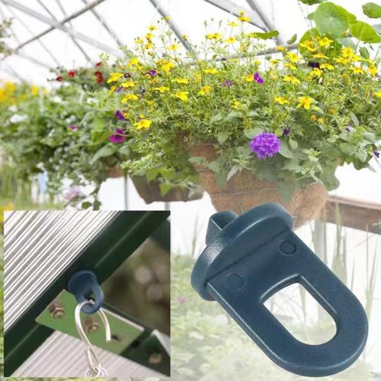 50 Piezas Clip Sujetador para Invernadero Plástico Resistente Fuerte Hebilla Deslizante Accesorios de Soporte Multiusos Colgador para Macetas Hebilla de Sujeción Jardinería