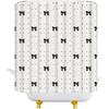 Cute Black Bow Shower Curtain Modern Aesthetic Fabric Bathroom Decor Curtain with Hooks, 70Wx70H