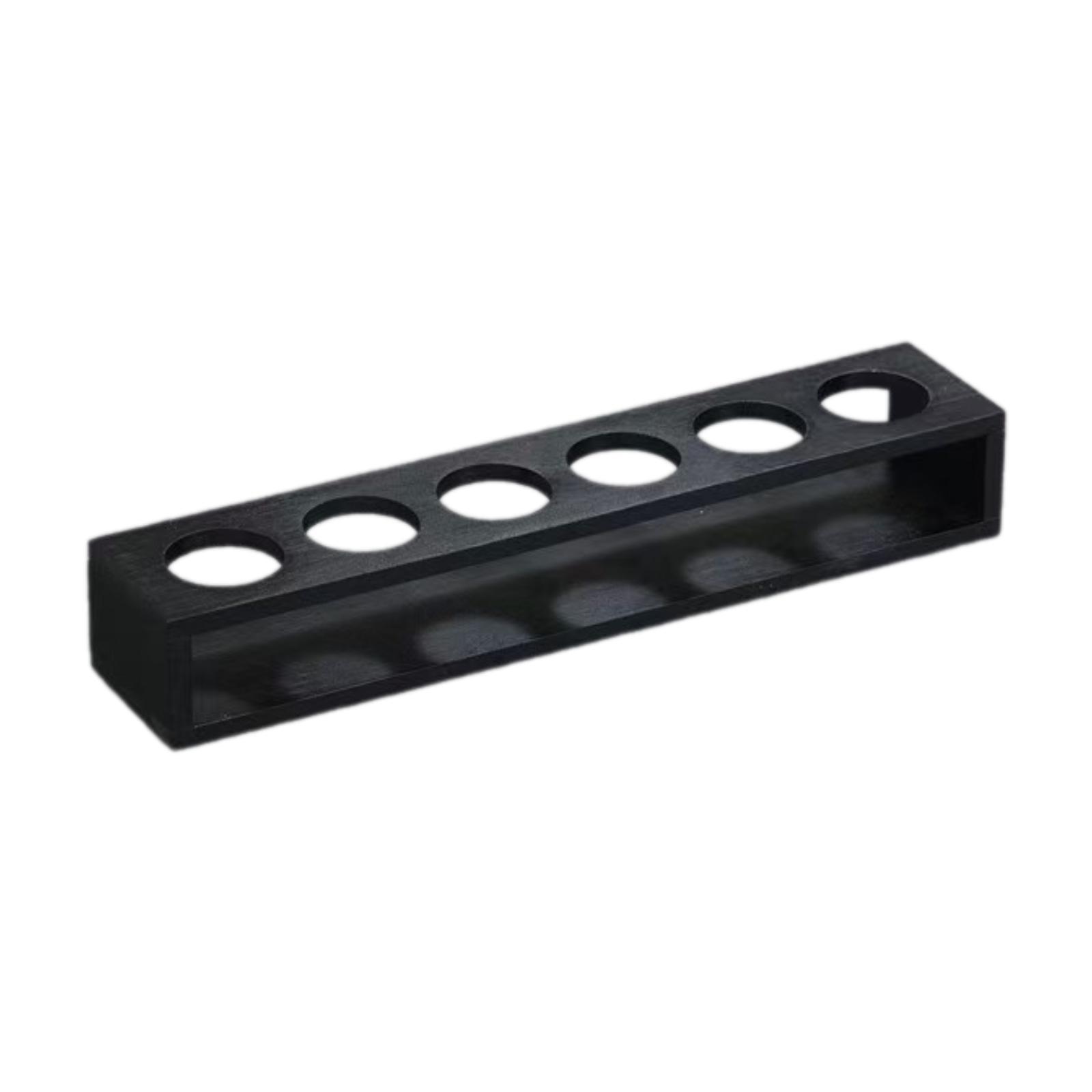 Bamboo Glasses Holder Base Serving Tray Shot Glass Dispenser Cup Rack for Home Restaurant Event чёрный