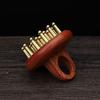 Head Meridians Massage Comb Copper Sandalwood Meridians Fine Tooth Comb Needling Guasha Scalp Massage Brush Relax Body Massager