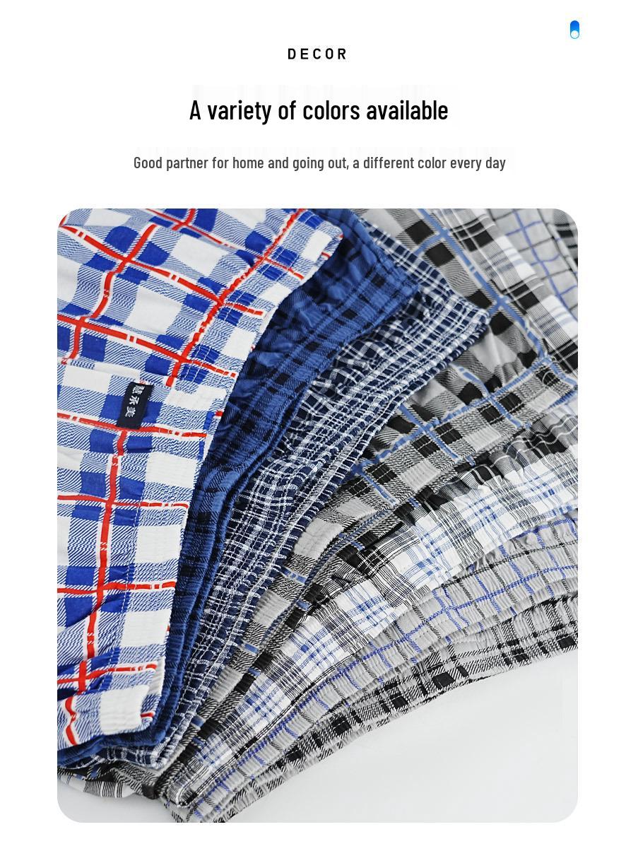 

Мужские хлопковые боксеры с высокой талией - Свободные, Тонкие, Большого размера, для сна и дома XXL (75-90 kg)