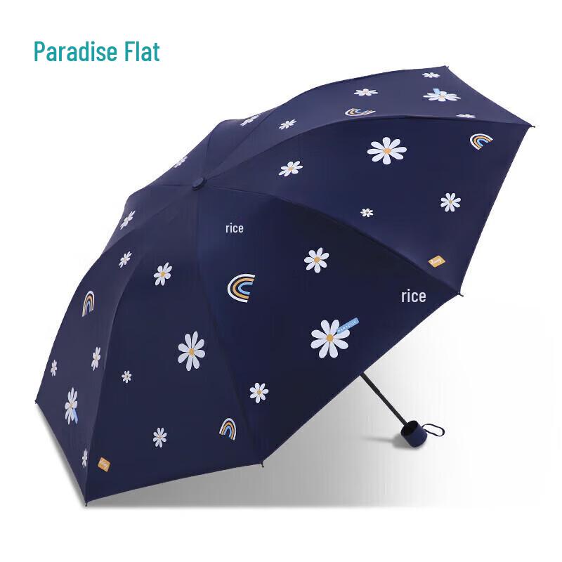 Paradise Tri-fold UV Protection Sun & Rain Umbrella - Cloud Bloom Series