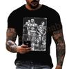 Summer Men's Printing Famous Wrestling Competition T-shirt Children's Street Round Neck Sports Large Top