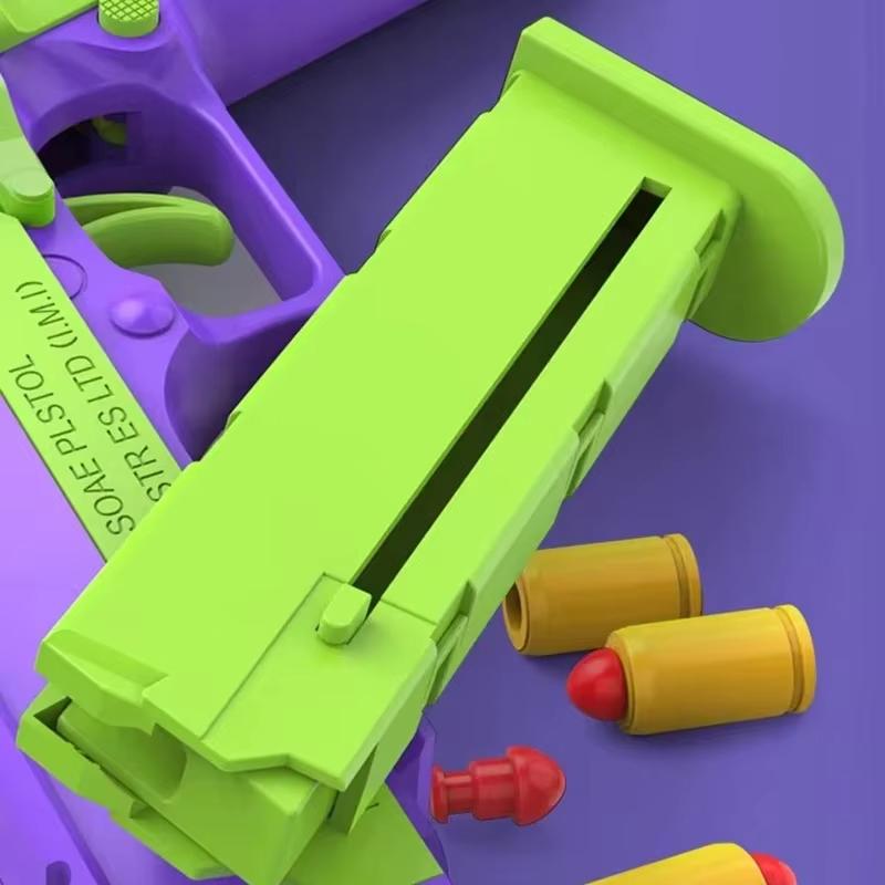 Pistol de ridichi, jucării pentru ameliorarea ADHD, pistol Desert Eagle M1911, mini cartuș continuu, ejecție goală, lansator de revolver agățat, pistol de jucărie