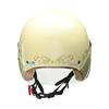 LEAD Motorcycle Helmet Semi-Jet Street Alice Pearl Ivory QJ-3 - One Size