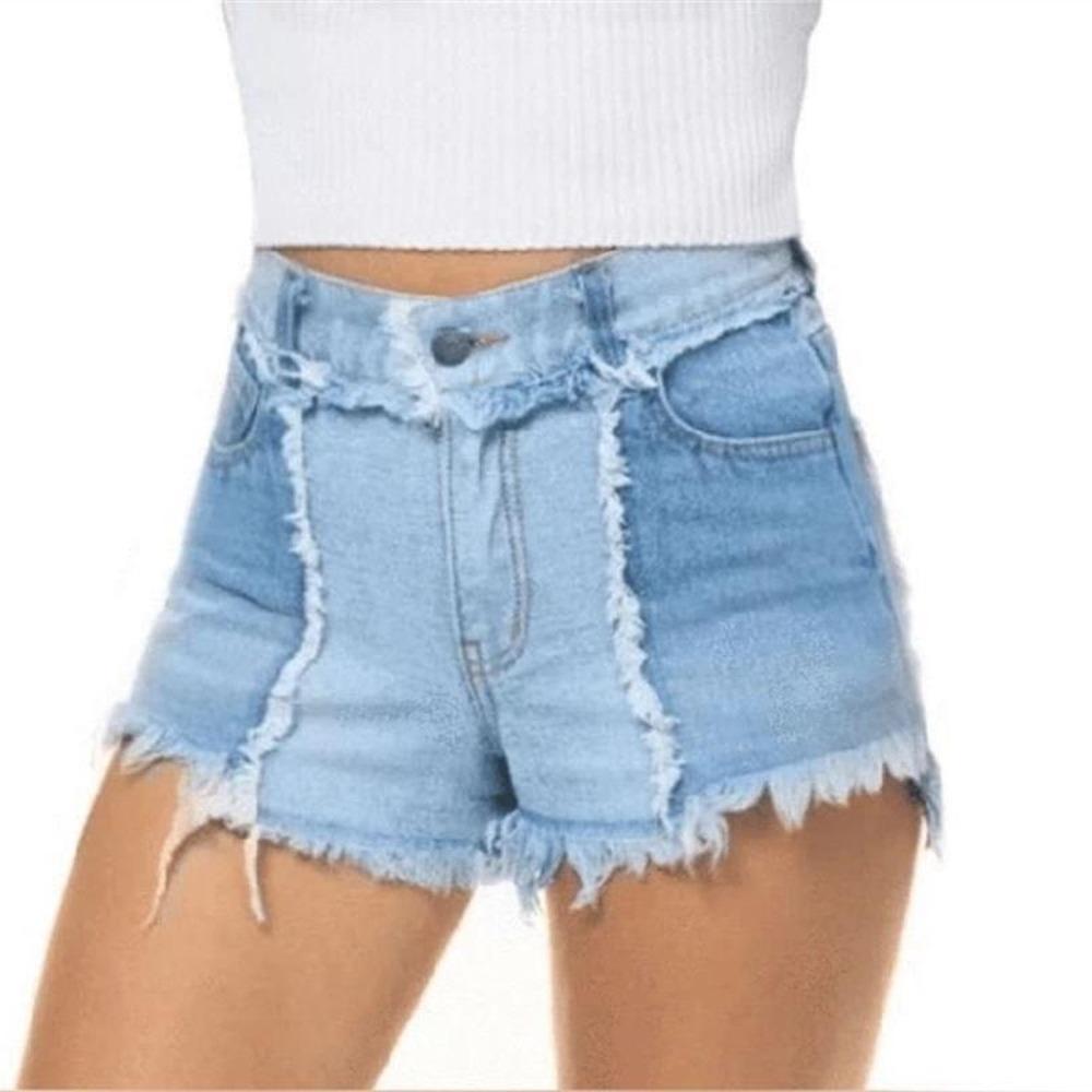 Buy Women Casual Short Jeans Mid Waist 