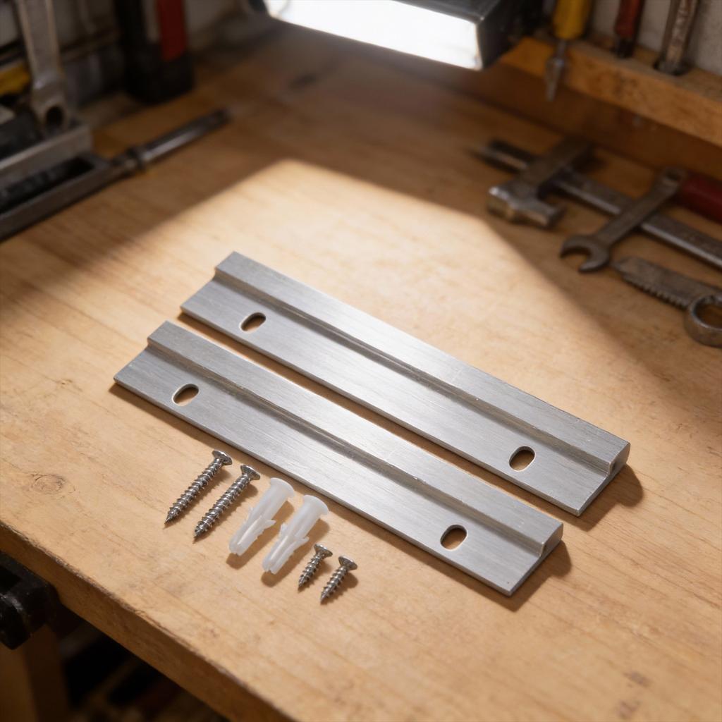 Set of 2 Z-shaped Aluminum Alloy Pendant Brackets for Mounting Wall Art Panels and Signage with Sleek and Design
