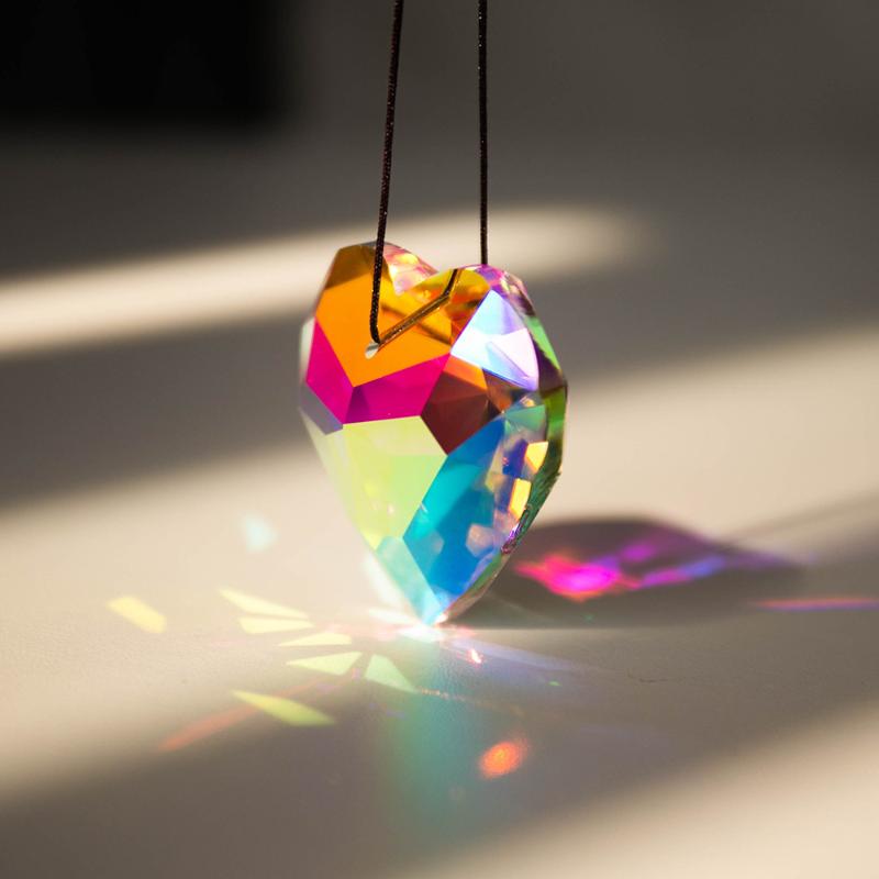 Rainbow Crystal Wind Chime Window Hanging Bell Glass Pendant Sun Catcher Christmas Decoration Home Decoration Garden Decoration