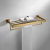 304 Stainless Steel Bathroom Set: Square Rack, Coat Hook, Toilet Paper Holder, and Brush