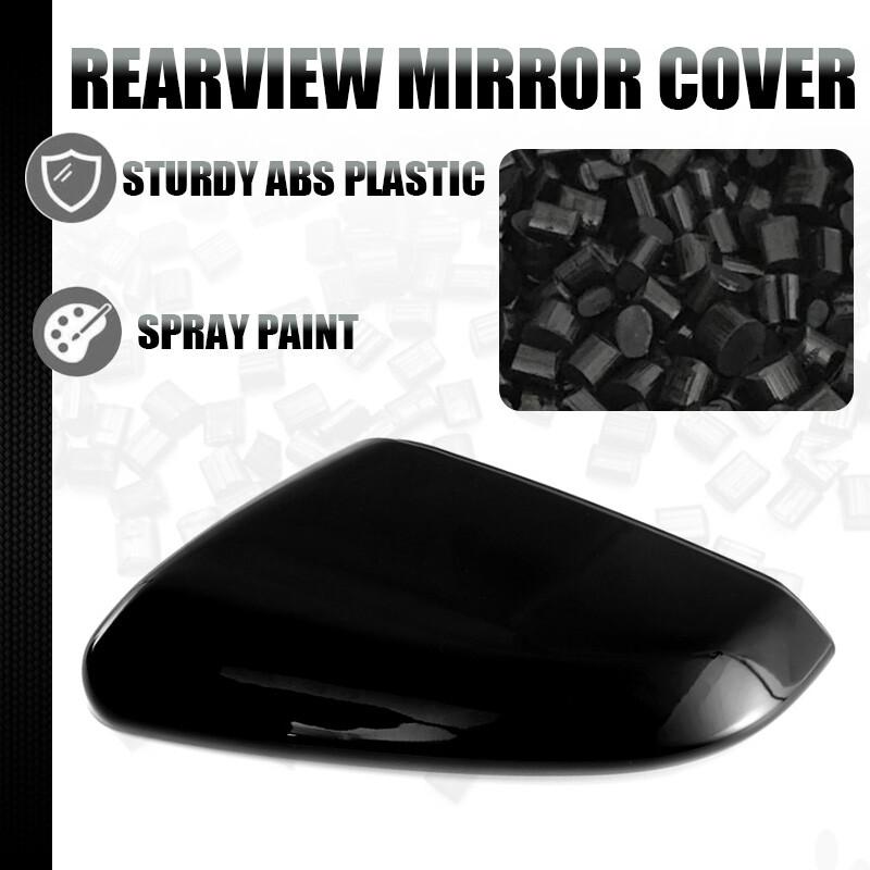 Left Driver Side Rearview Mirror Cap Cover Trim Black for Honda Civic 2016-2020