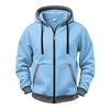 Men Zip Up Hoodie Fleece Lined Hooded Sweatshirt Casual Long Sleeve Full Zipper Hoodies Solid Color Loose Fit Outerwear Streetwear Hooded Jacket