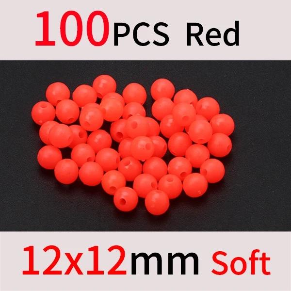 1 PAK Soft Glow Beads Luminous Orange Green White for Fishing Rig Treble Hook Egg Fly Tying UV Color Sabiki Ice Jig Fishing Accessory