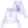 Kids' Long Sleeve Loose Pullover Letter Print Drawstring Hooded Sweatshirt