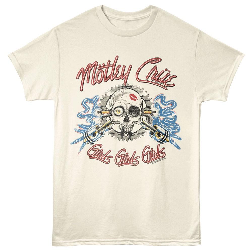Motley Crue Girls Girls Girls Electric Skull Men s T Shirt XXL